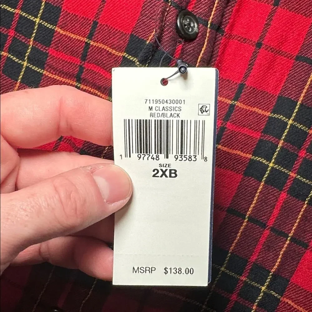 Polo Ralph Lauren Classic Soft Flannel Plaid Long Sleeve Button Down - 2XB